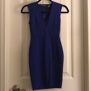 Royal blue sexy cocktail dress